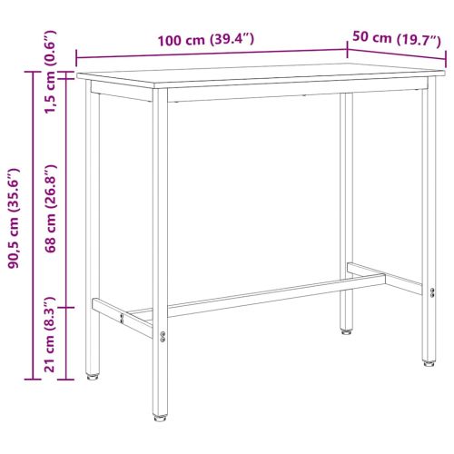 Маса Старо дърво 100 x 50 x 90,5 см