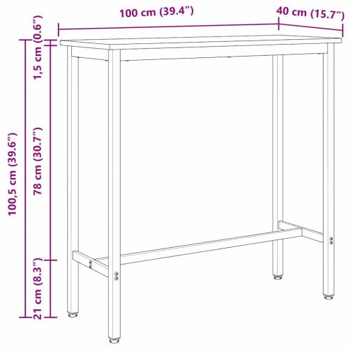 Маса Старо дърво 100 x 40 x 100,5 см