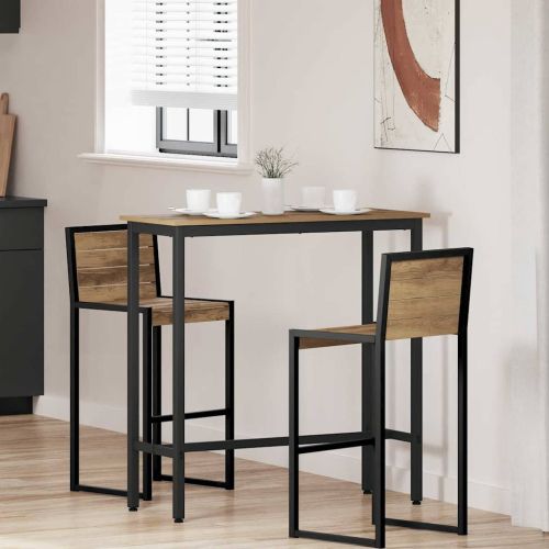 Маса Дъб 100 x 40 x 100,5 см Инженерна дървесина и стомана