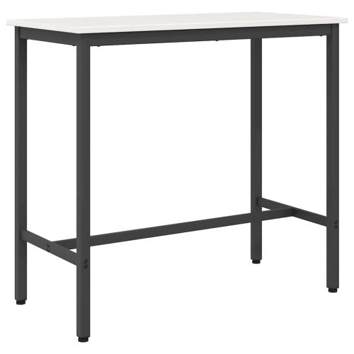 Маса Бяло 100 x 50 x 91 cm Инженерна дървесина и стомана