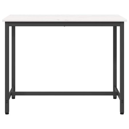 Маса Бяло 100 x 50 x 77 см Инженерна дървесина и стомана