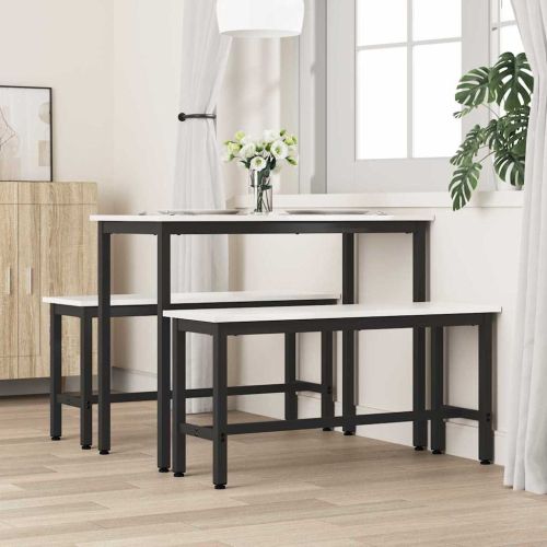 Пейка за хранене 2 pcs Бяло 100 x 32,5 x 49 см