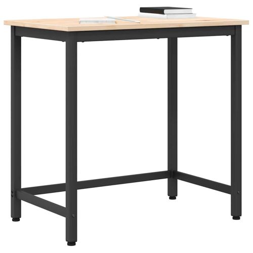 Маса Естествен 80 x 50 x 77 см Инженерна дървесина и стомана