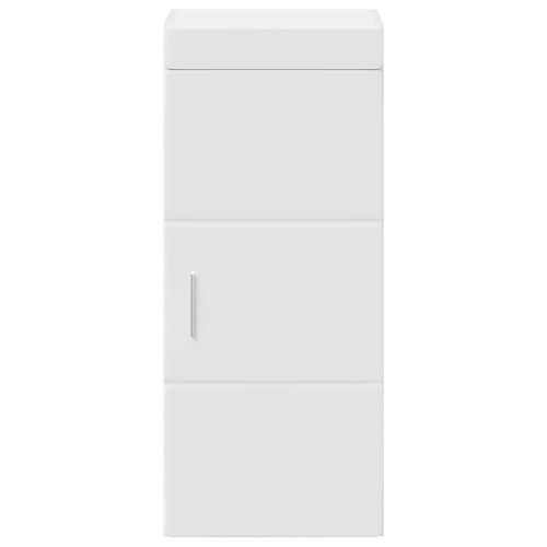 Банен стенен шкаф TULUM Бяло 37 x 24,5 x 86 см Инженерно дърво