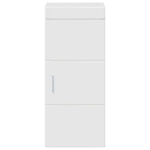 Банен стенен шкаф с рафт TULUM Лъскаво бяло 37 x 24,5 x 86 см