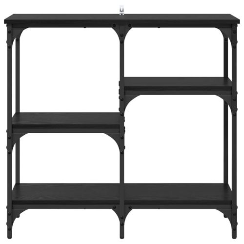 Конзолна маса с рафт Черния дъб 80 x 29 x 75 см Инженерно дърво