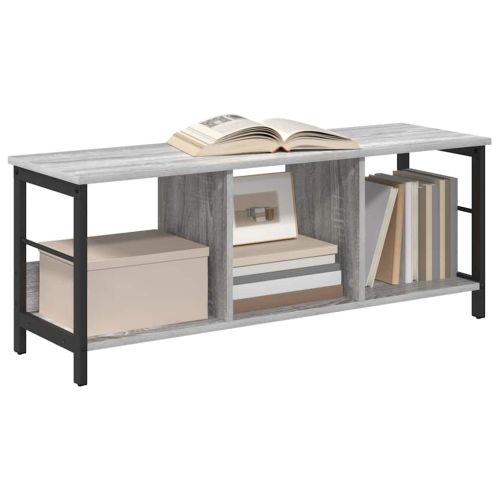 Рафт за книги Сив Сонома 102 x 32 x 40,5 см Инженерно дърво