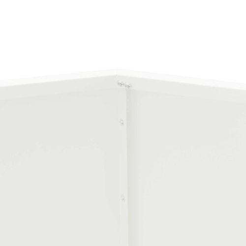 Кашпа Бяло 100 x 100 x 80 см Стомана