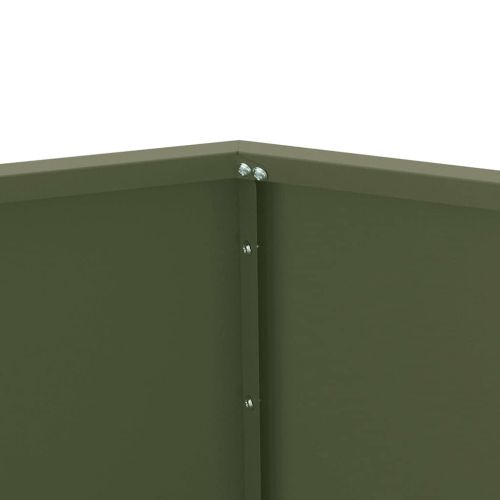 Кашпа 2 pcs Маслинено зелено 100 x 100 x 80 см Стомана