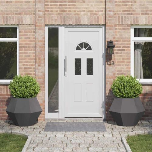 Кашпа 2 pcs Черно 75 x 75 x 60 см Стомана