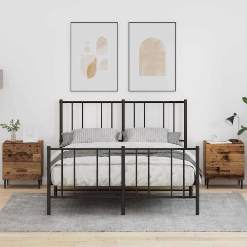 Нощен шкаф 2 pcs Старо дърво 40 x 35 x 47,5 см Инженерно дърво