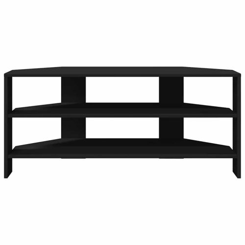 Ъгловшкафзателевизор Черно 102x40,5x45см Инженерно дърво