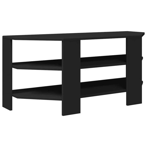 Ъгловшкафзателевизор Черно 102x40,5x45см Инженерно дърво