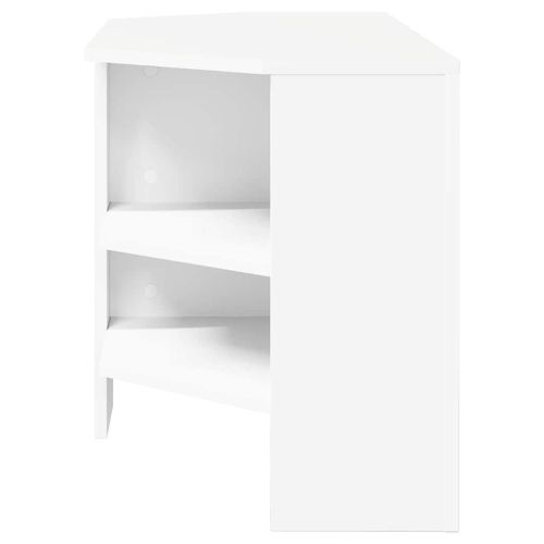 Ъгловшкафзателевизор Бяло 102 x 40,5 x 45 см Инженерно дърво