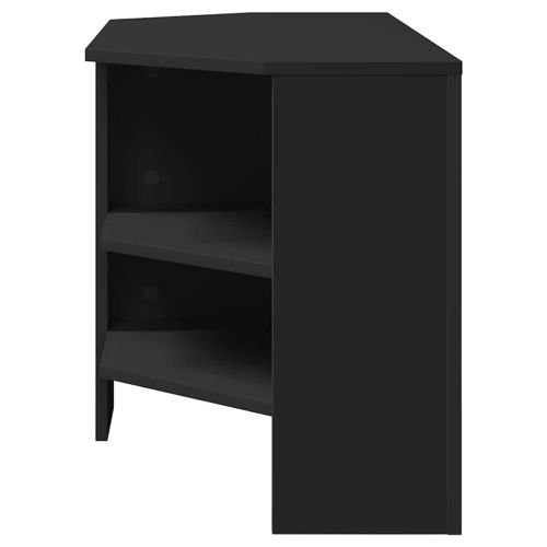Ъгловшкафзателевизор Черно 102 x 40,5 x 45 см Инженерно дърво