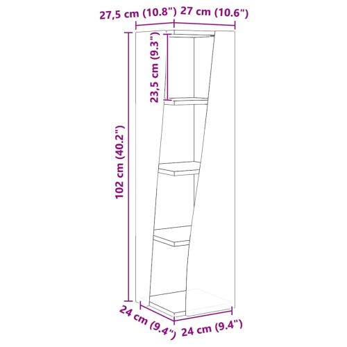 Ъглов шкаф 27,5x27x102см Инженерно дърво
