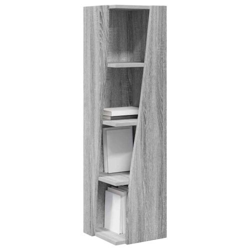 Ъглов шкаф Сив Сонома 27,5x27x102см Инженерно дърво
