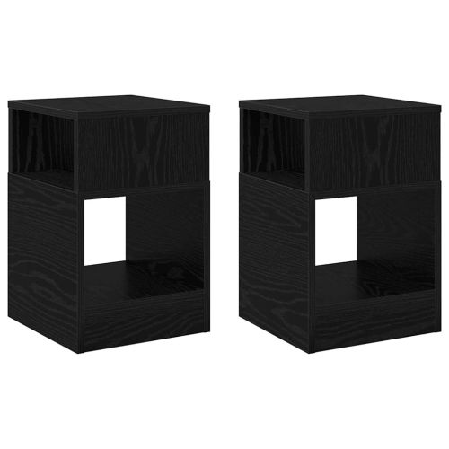 Крайна масичка 2 pcs Черния дъб 30,5 x 30 x 45 см