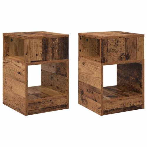 Крайна масичка 2 pcs Старо дърво 30,5 x 30 x 45 см