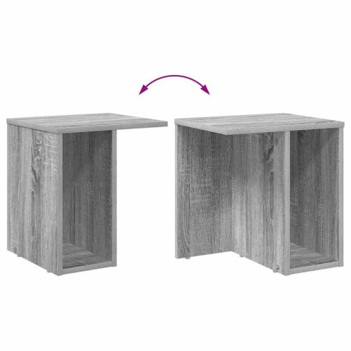 Крайна масичка 2 pcs Сив Сонома 37 x 32 x 40 см Инженерно дърво