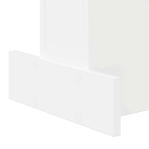 Крайна масичка Бяло 35,5 x 35 x 40 см Инженерно дърво
