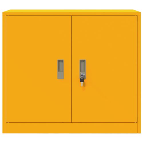 Шкаф за съхранение Горчично жълто 80 x 40 x 70 см Стомана