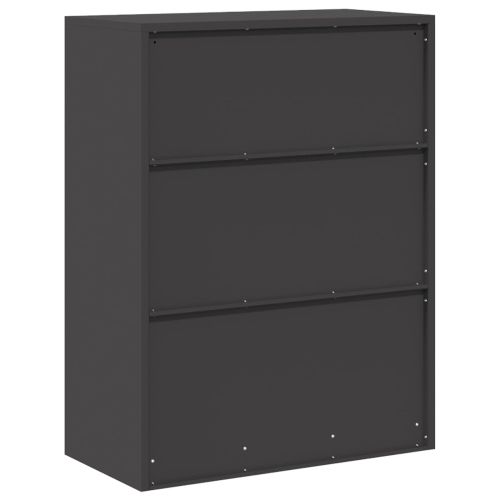 Шкаф за съхранение Черен 80 x 40 x 105 см Стомана