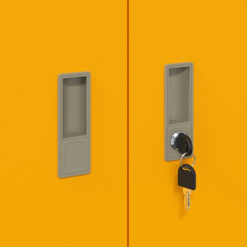 Шкаф за съхранение Горчично жълто 60 x 40 x 70 см Стомана