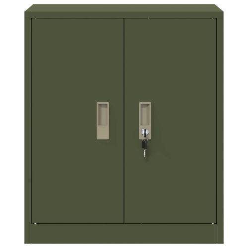 Шкаф за съхранение Маслинено зелено 60 x 40 x 70 см Стомана
