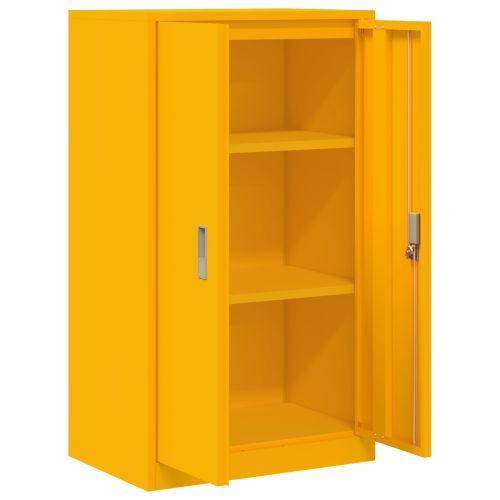 Шкаф за съхранение Горчично жълто 60 x 40 x 105 см Стомана