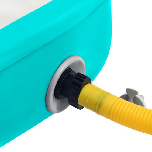 Надуваем дюшек за гимнастика с помпа, 700x100x15 см, PVC, зелен