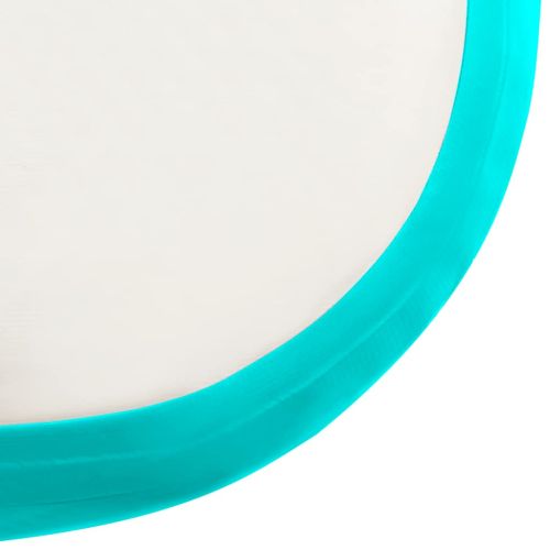 Надуваем дюшек за гимнастика с помпа, 700x100x15 см, PVC, зелен