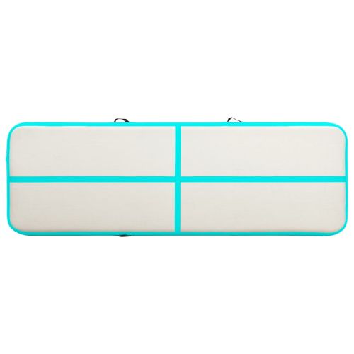 Надуваем дюшек за гимнастика с помпа, 400x100x20 см, PVC, зелен