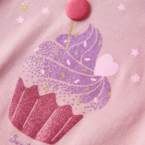 Детска тениска с дълъг ръкав, светлорозова, 128