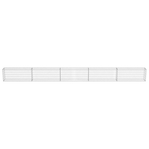 Габионна стена с капаци, поцинкована стомана, 600х30х50 см