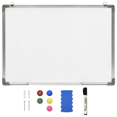 Магнитна дъска за сухо изтриване, бяла, 70x50 см, стомана