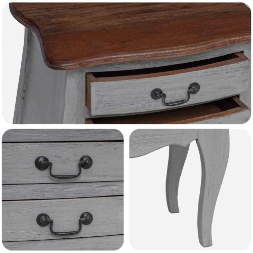 Нощно шкафче, махагоново дърво масив, 48x35x64 см