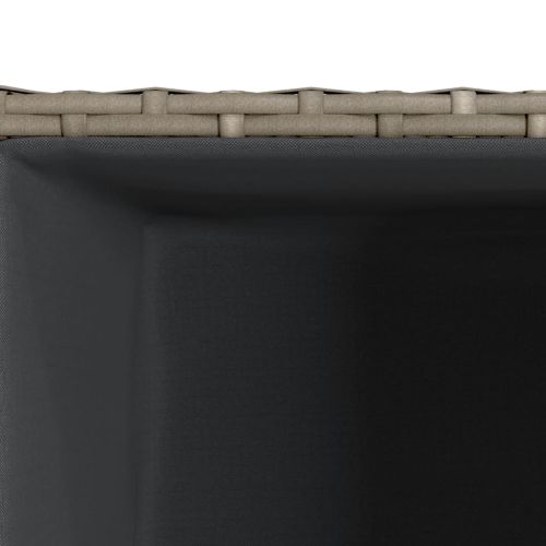 Градински кашпи, 2 бр, сиви, 30x30x60 см, полиратан