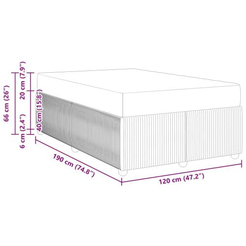 Рамка за легло с матрак Тъмен зелен 120 x 190 cm текстил