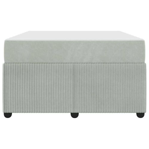 Рамка за легло с матрак Светлосиво 120 x 200 cm текстил