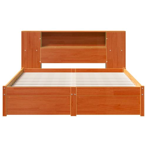 Легло с рама и главата за съхранение 2 pcs Солиден бор