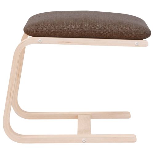 Табуретка, тъмнокафява, 51x41x40 см, текстил