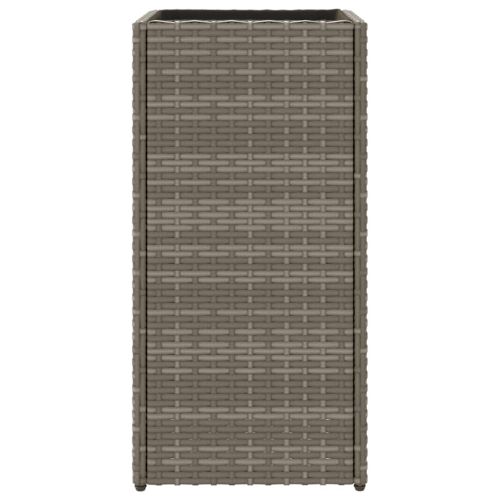 Градински плантер, сив, 30x30x60 см, полиратан