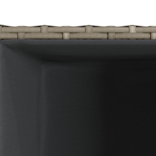 Градински плантер, сив, 30x30x60 см, полиратан