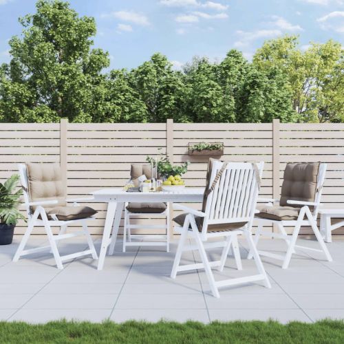 Възглавници за стол ниска облегалка 4 бр таупе Оксфорд плат