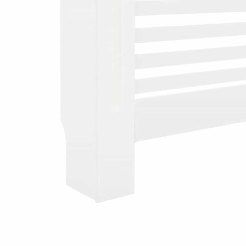 Паравани за радиатори, 2 бр, бели, 112x19x81,5 см, МДФ