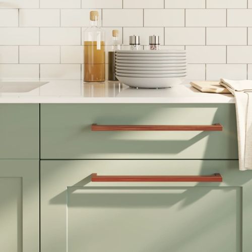 Дръжки за шкафове, 20 бр, бронз, 320 мм, неръждаема стомана