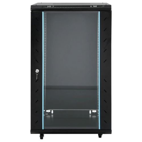 18U сървърен шкаф, 19", IP20, черен, 60x60x100 см