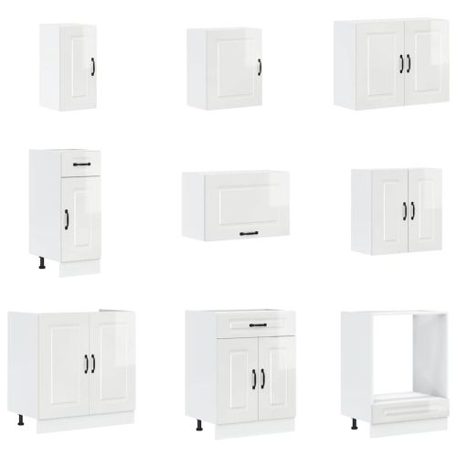 Комплект кухненски шкафове от 14 части Porto, инженерно дърво