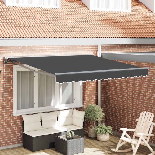 Рамка за сенник Антрацит 350 x 250 cm Полиестер с PU покритие